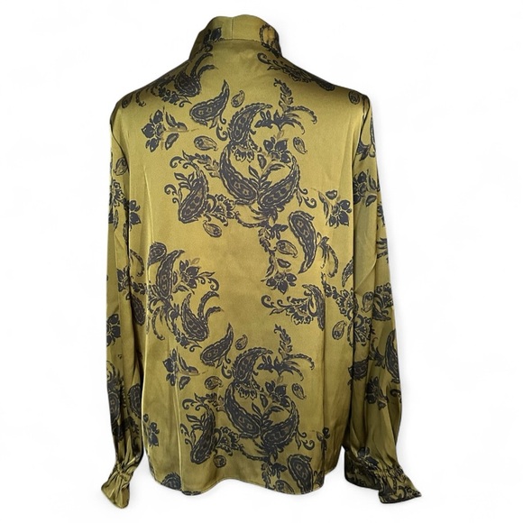 NEW Rafaella Black and Olive Patterned Wear blouse S, M, L, XL - Picture 3 of 5